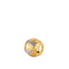 TOMEI Clover of Heart Mosaic Charm, Yellow Gold 916