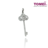 TOMEI Diamond Key Pendant, White Gold 750 (18K)  (P4251)