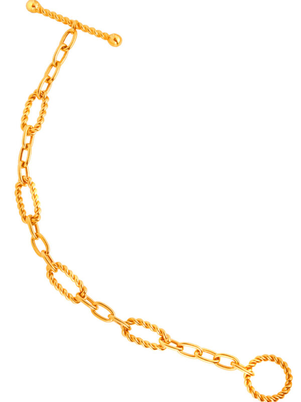 TOMEI Lusso Italia Twisted Chain Bracelet, Yellow Gold 916