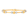 TOMEI Lusso Italia Dual Tone Beads Bangle, Yellow Gold 916