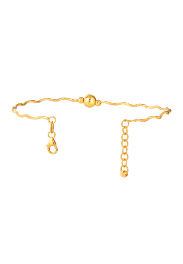 TOMEI Ball with Wavy Chain Bangle, Yellow Gold 916