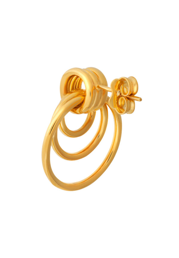 TOMEI Lusso Italia Triple Circle Earrings, Yellow Gold 916