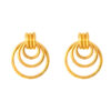 TOMEI Lusso Italia Triple Circle Earrings, Yellow Gold 916