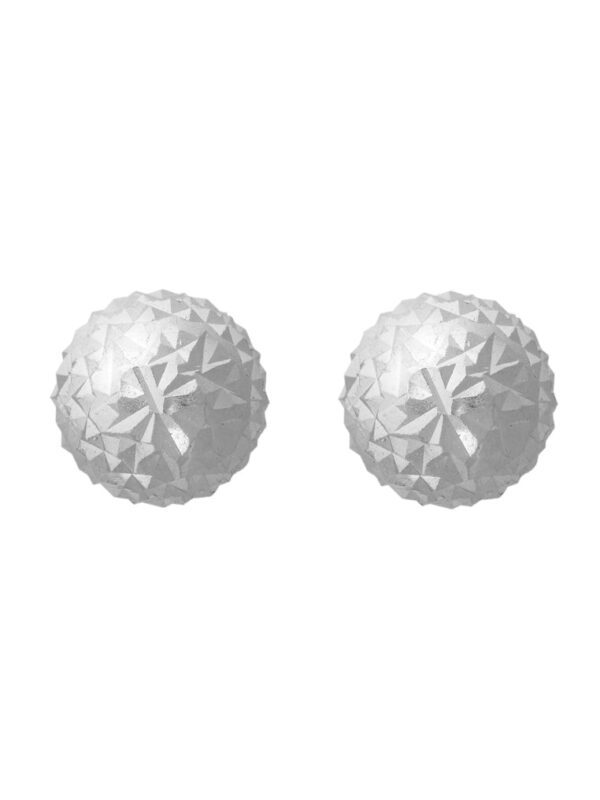 TOMEI Dual Tone Ball Stud Earrings, Yellow Gold 916