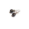 TOMEI Pearlfect Love Black Pearl Earrings, White Gold 585