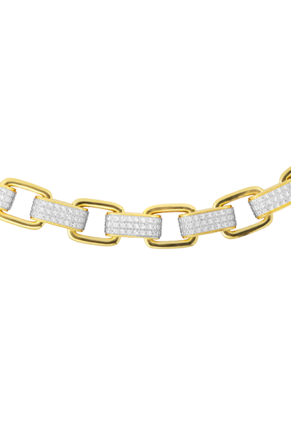 TOMEI Diamond Cut Collection Strong Link Bracelet, Yellow Gold 916