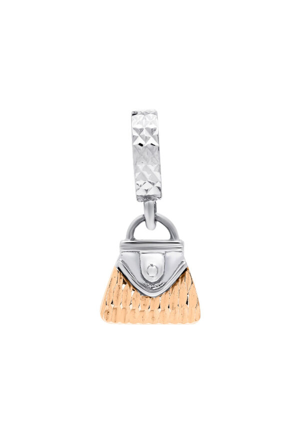 TOMEI Dangling Handbag Charm, White Gold 585