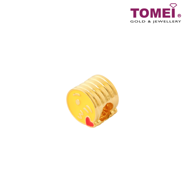 TOMEI Blowing Kisses Emoji Charm | Tomei Yellow Gold 916 (22K)