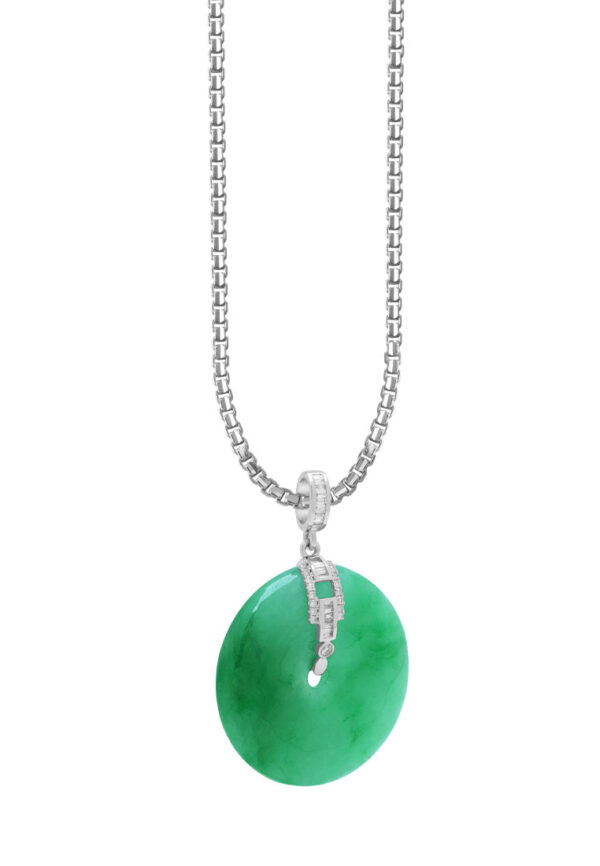 TOMEI Jade Pendant Of Harmony, White Gold 750
