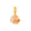 TOMEI Pink Floral Bloom Charm, Yellow Gold 916