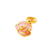TOMEI Pink Floral Bloom Charm, Yellow Gold 916