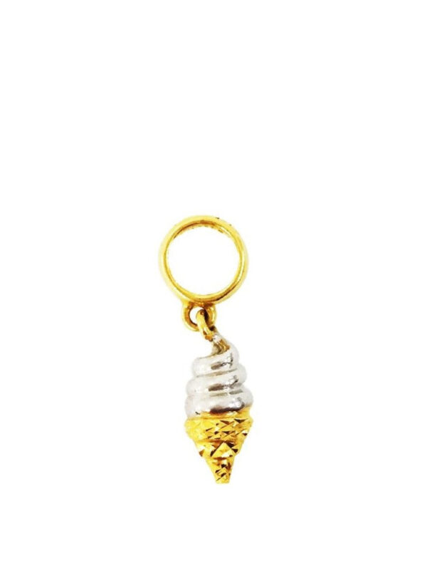 TOMEI Chillin' Chillin' Ice Cream Charm, Yellow Gold 916