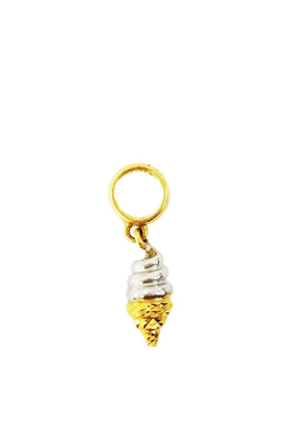 TOMEI Chillin' Chillin' Ice Cream Charm, Yellow Gold 916