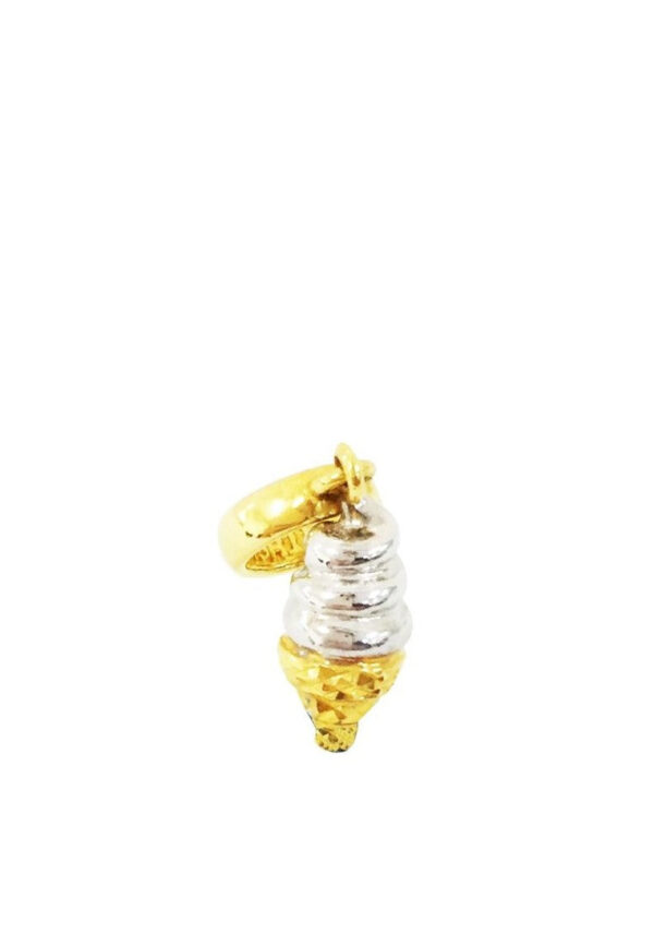 TOMEI Chillin' Chillin' Ice Cream Charm, Yellow Gold 916