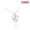Entwined Love Diamond Pendant Set | Tomei White Gold 375/585 (P5385)