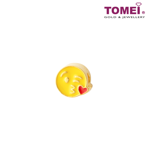 TOMEI Blowing Kisses Emoji Charm | Tomei Yellow Gold 916 (22K)
