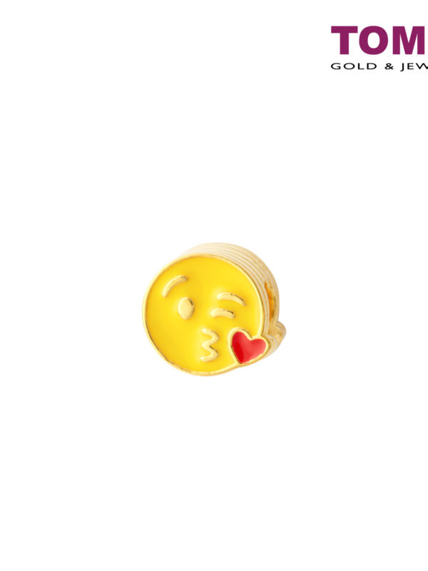 TOMEI Blowing Kisses Emoji Charm | Tomei Yellow Gold 916 (22K)