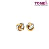TOMEI Dual-Tone Love Knot Earrings, Yellow Gold 916