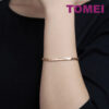 TOMEI Long Bar Cable Bracelet, Rose Gold 585