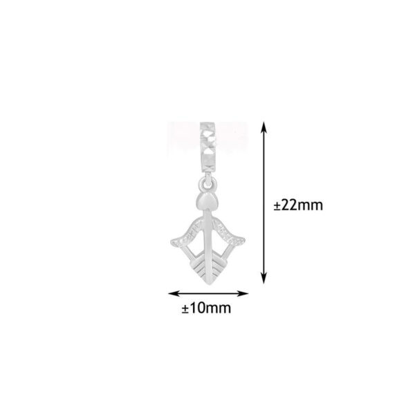TOMEI Be My Valentine Arrow Charm, White Gold 585