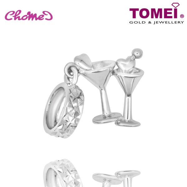 TOMEI Love Potion Cocktail Charm, White Gold 585
