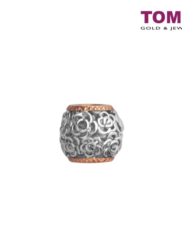 Charm of Crocheted Roses in Intertwined Opulence | Tomei White Gold 585 (14K) (P6119)