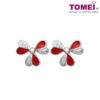 Blossoms in Rouge Earrings | Dazzling Dreams Collection | Tomei White Gold 585 (14K) (E1985)