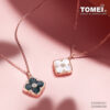 TOMEI Lucky Pattern Clover Pendant Set, Rose Gold 750 (GDIDDZ04070B/W)