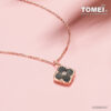 TOMEI Lucky Pattern Clover Pendant Set, Rose Gold 750 (GDIDDZ04070B/W)