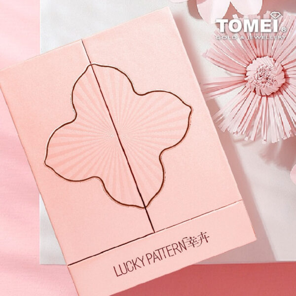 TOMEI Lucky Pattern Clover Pendant Set, Rose Gold 750 (GDIDDZ04070B/W)