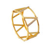 TOMEI Diamond Cut Collection V Bangle, Yellow Gold 916