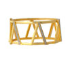 TOMEI Diamond Cut Collection V Bangle, Yellow Gold 916