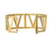 TOMEI Diamond Cut Collection V Bangle, Yellow Gold 916