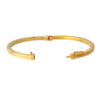 TOMEI Lusso Italia Minimalist Ribbed Bangle, Yellow Gold 916
