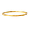 TOMEI Lusso Italia Minimalist Ribbed Bangle, Yellow Gold 916