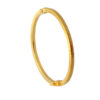 TOMEI Lusso Italia Minimalist Ribbed Bangle, Yellow Gold 916
