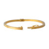 TOMEI Lusso Italia Slim Ridged Bangle, Yellow Gold 916