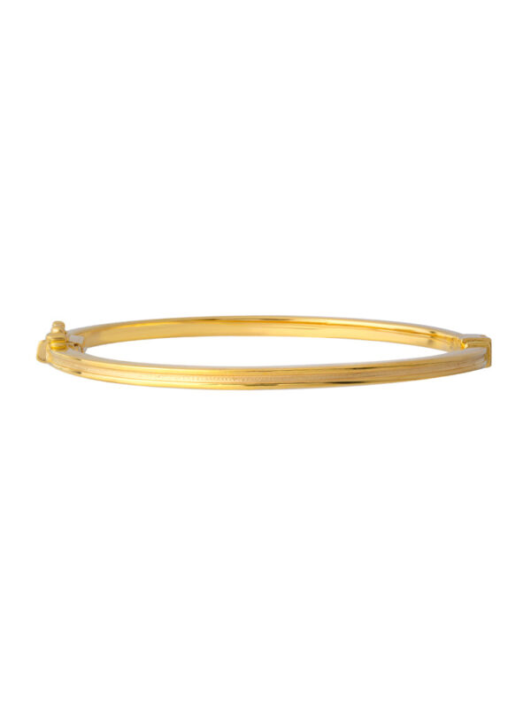 TOMEI Lusso Italia Slim Ridged Bangle, Yellow Gold 916