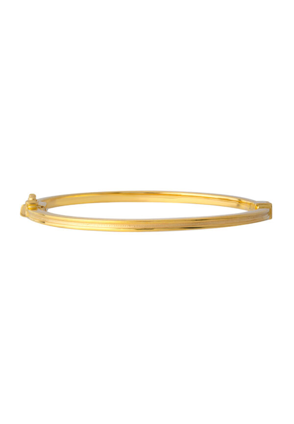 TOMEI Lusso Italia Slim Ridged Bangle, Yellow Gold 916