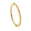 TOMEI Lusso Italia Slim Ridged Bangle, Yellow Gold 916