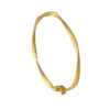 TOMEI Lusso Italia Matte Twist Bangle, Yellow Gold 916