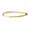 TOMEI Lusso Italia Matte Twist Bangle, Yellow Gold 916