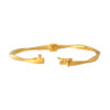 TOMEI Lusso Italia Matte Twist Bangle, Yellow Gold 916