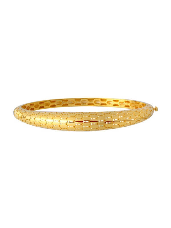 TOMEI Lusso Italia Hollow Honeycomb Bangle, Yellow Gold 916