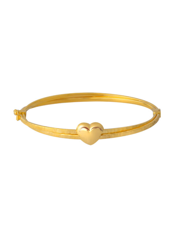 TOMEI Lusso Italia Ribbed Love Bangle, Yellow Gold 916