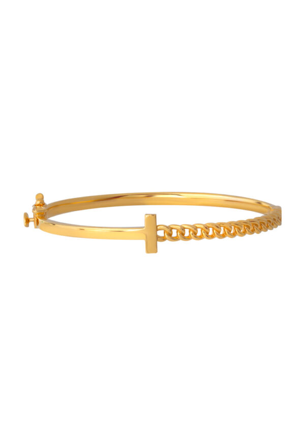 TOMEI Lusso Italia Slim Chain Link Bangle, Yellow Gold 916