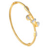 TOMEI Dual-Tone Love Arrow Bangle, Yellow Gold 916