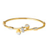 TOMEI Dual-Tone Love Arrow Bangle, Yellow Gold 916