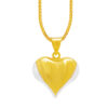 TOMEI Lusso Italia Dual-Tone Heart Pendant, Yellow Gold 916