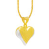 TOMEI Lusso Italia Dual-Tone Heart Pendant, Yellow Gold 916